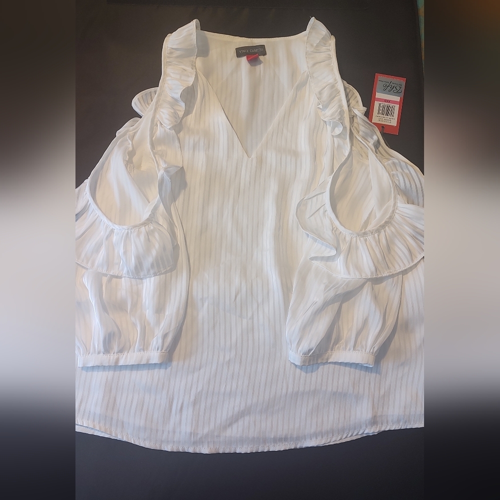 Vince Camuto Women's Size XXS Ivory Top Blouse